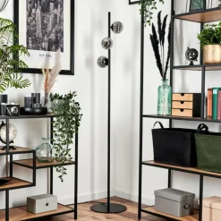 Lampadaire - Verre 10 cm Remaisnil Fumé, 3 lumières