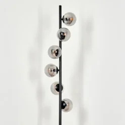 Lampadaire - Verre Remaisnil Noir, 6 lumières