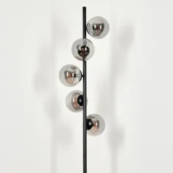 Lampadaire - Verre Remaisnil Noir, 5 lumières