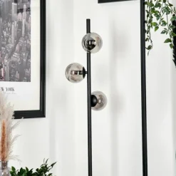 Lampadaire - Verre Remaisnil Noir, 3 lumières