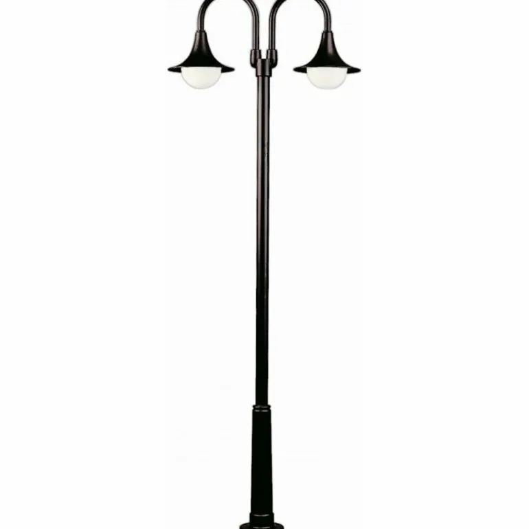 Lampadaire Albert 2047 Noir, 2 lumières