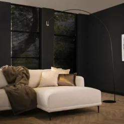 Lampadaire Arc LED Anthracite, 1 lumière