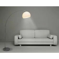 Lampadaire arqué Brilliant Vessa Chrome, 1 lumière