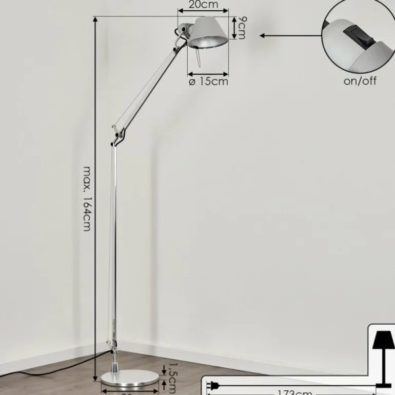 Lampadaire Artemide TOLOMEO Aluminium, Chrome, 1 lumière