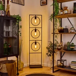 Lampadaire Assiniboia Noir, 3 lumières