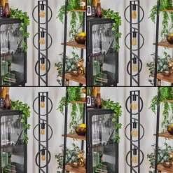 Lampadaire Assiniboia Noir, 3 lumières