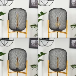 Lampadaire Ateponta Bois clair, Noir, 1 lumière