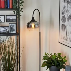 Lampadaire Azurara Noir, 1 lumière