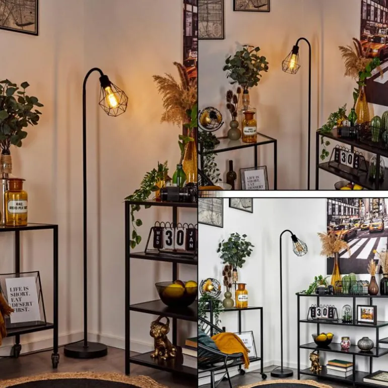 Lampadaire Baguio Noir, 1 lumière