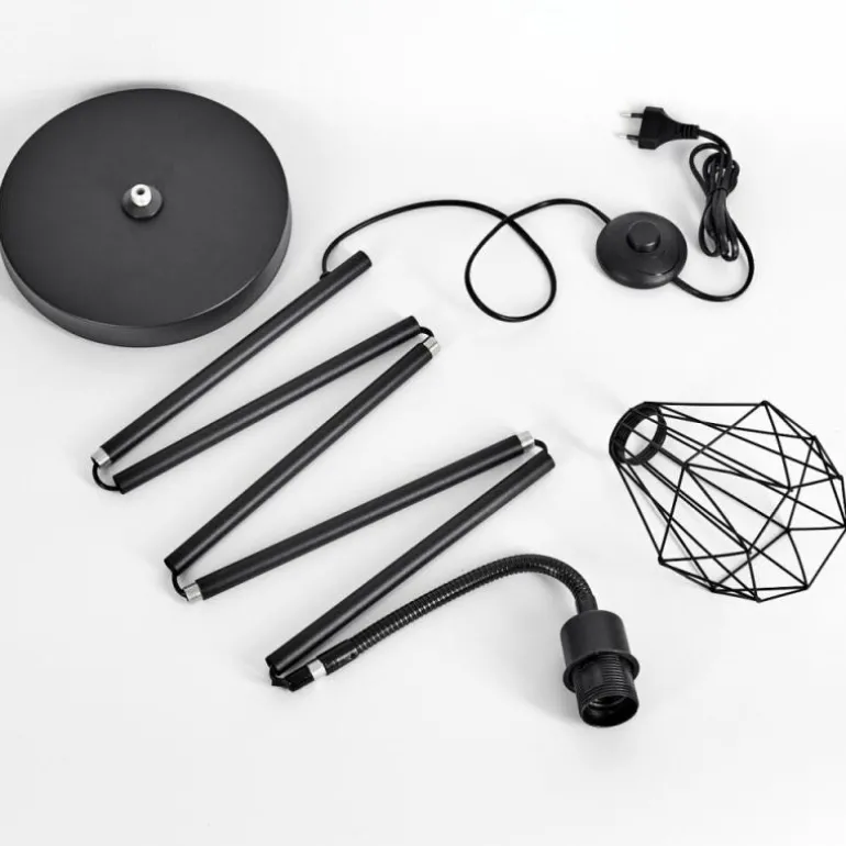 Lampadaire Baguio Noir, 1 lumière