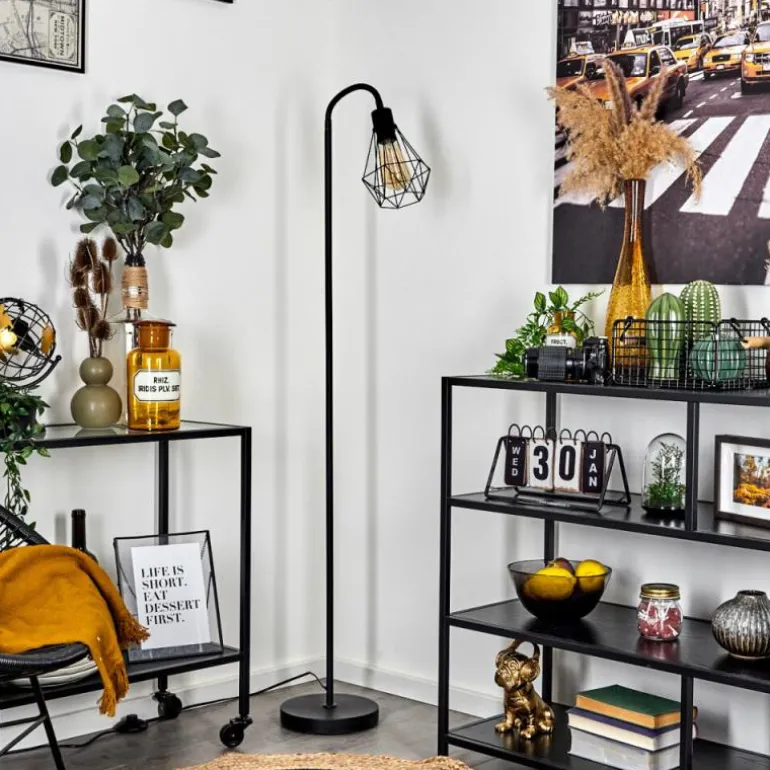 Lampadaire Baguio Noir, 1 lumière