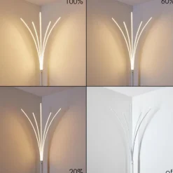 Lampadaire Bakersfield LED Blanc, 1 lumière