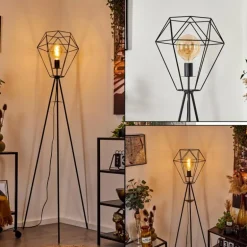 Lampadaire Bardhaman Noir, 1 lumière