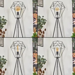 Lampadaire Bardhaman Noir, 1 lumière