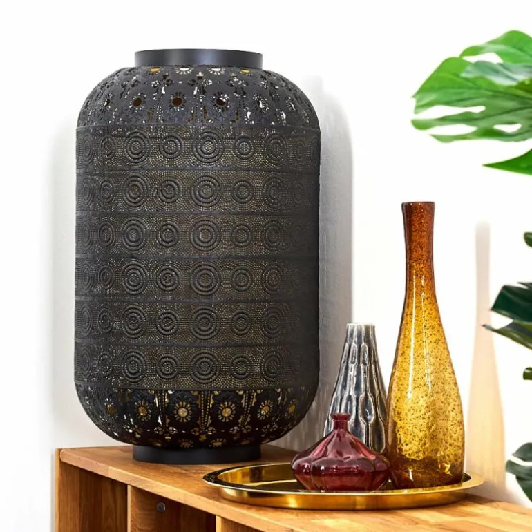 Lampadaire Blanes Noir doré, 1 lumière