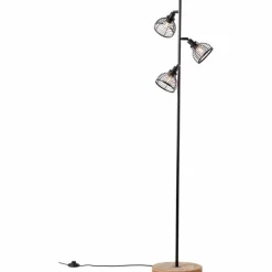 Lampadaire Brilliant Avia Écru, Noir, 3 lumières