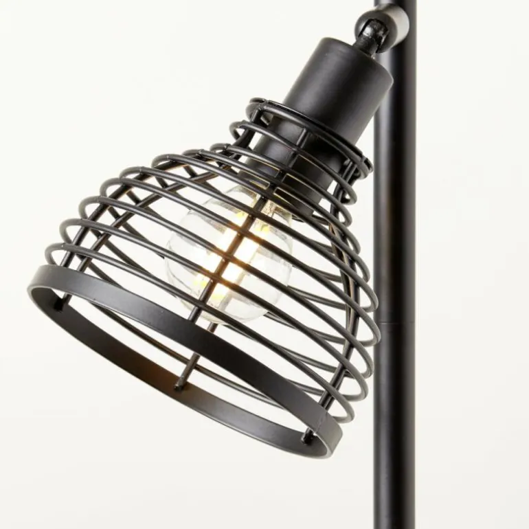 Lampadaire Brilliant Avia Écru, Noir, 3 lumières