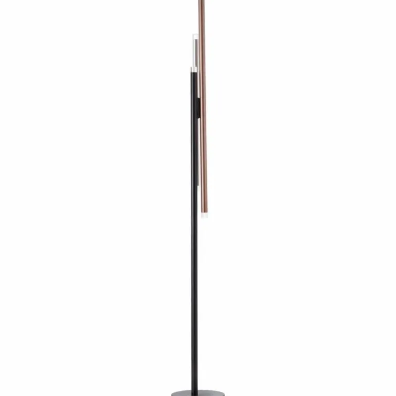 Lampadaire Brilliant Cembalo LED Brun, Noir, Argenté, 3 lumières