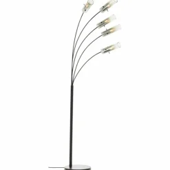 Lampadaire Brilliant Glasini Noir, 5 lumières