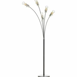Lampadaire Brilliant Glasini Noir, 5 lumières