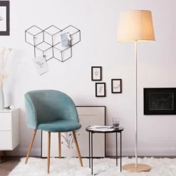 Lampadaire Brilliant Lunde Écru, Blanc, 1 lumière