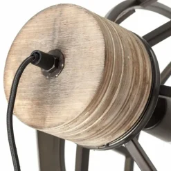 Lampadaire Brilliant Matrix Anthracite, Bois foncé, 1 lumière