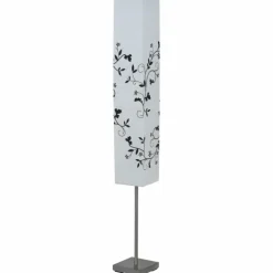 Lampadaire Brilliant Nerva Gris, Blanc, 2 lumières
