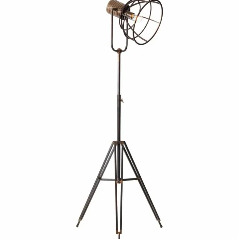 Lampadaire Brilliant Reece Cuivre, Noir, 1 lumière