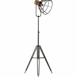 Lampadaire Brilliant Reece Cuivre, Noir, 1 lumière