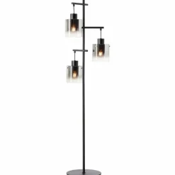 Lampadaire Brilliant Simonis Noir, 3 lumières