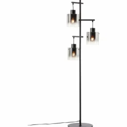 Lampadaire Brilliant Simonis Noir, 3 lumières