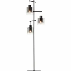 Lampadaire Brilliant Simonis Noir, 3 lumières