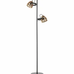 Lampadaire Brilliant-Leuchten Calley Noir, 2 lumières