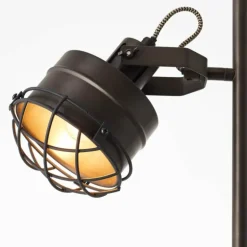 Lampadaire Brilliant-Leuchten Unity Écru, Noir, 2 lumières