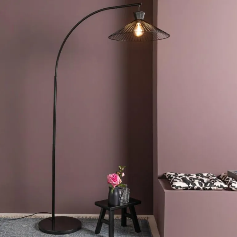 Lampadaire Brilliant-Leuchten Elmont Noir, 1 lumière