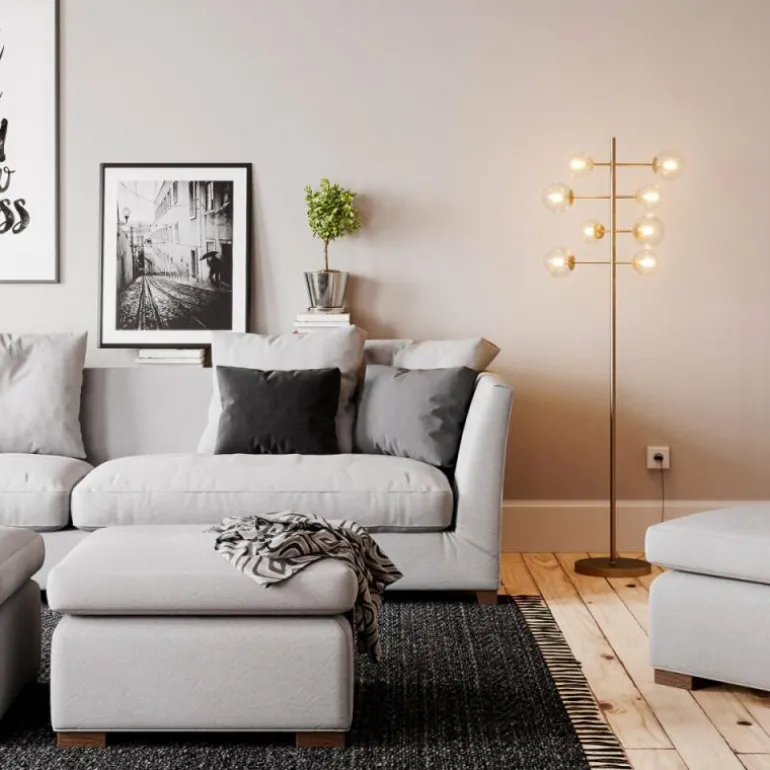 Lampadaire By Rydens Avenue Or, 8 lumières