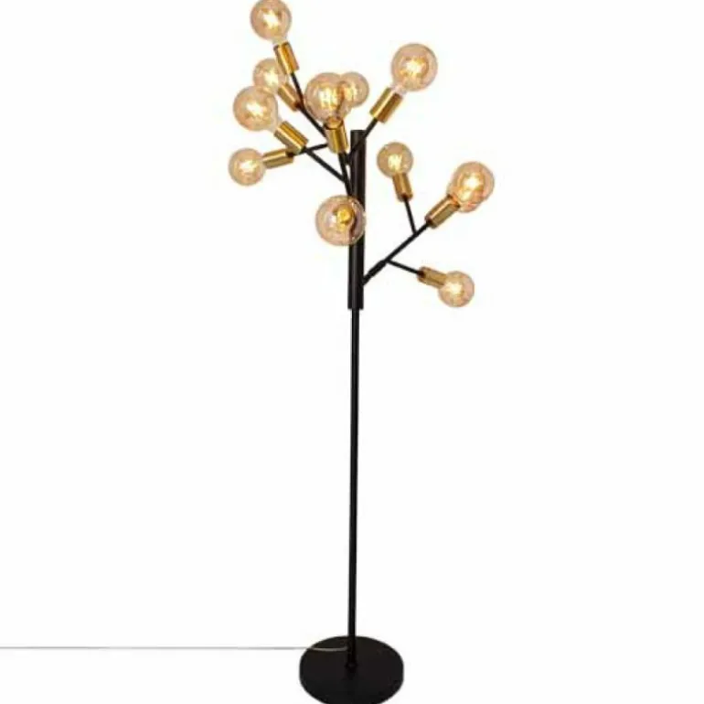 Lampadaire By Rydens Heroes Laiton, Noir, 12 lumières