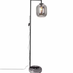 Lampadaire By Rydens Leola Aspect marbre, Noir, 1 lumière
