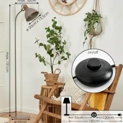 Lampadaire Chipou Gris, 1 lumière