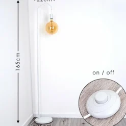 Lampadaire Cuyama Blanc, 1 lumière