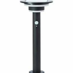 Lampadaire d'extérieur Brilliant Garvina LED Noir, 1 lumière, Détecteur de mouvement