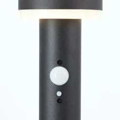 Lampadaire d'extérieur Brilliant Garvina LED Noir, 1 lumière, Détecteur de mouvement