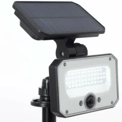 Lampadaire d'extérieur Brilliant Joplin LED Noir, 1 lumière, Détecteur de mouvement