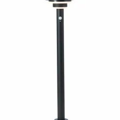 Lampadaire d'extérieur Brilliant Garvina LED Noir, 1 lumière, Détecteur de mouvement