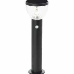 Lampadaire d'extérieur Brilliant Tulip LED Noir, 1 lumière, Détecteur de mouvement