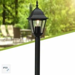 Lampadaire d'extérieur Brilliant Newport Noir, 1 lumière