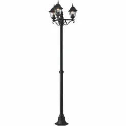 Lampadaire d'extérieur Brilliant Newport Noir, 3 lumières