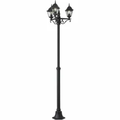 Lampadaire d'extérieur Brilliant Newport Noir, 3 lumières