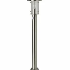 Lampadaire d'extérieur Brilliant York Acier inoxydable, 1 lumière, Détecteur de mouvement