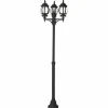 Lampadaire d'extérieur Brilliant Istria Noir, 3 lumières